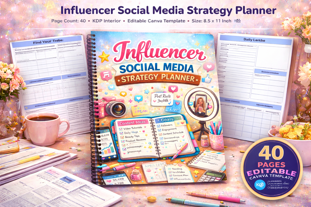 Influencer Social Media Strategy Planner