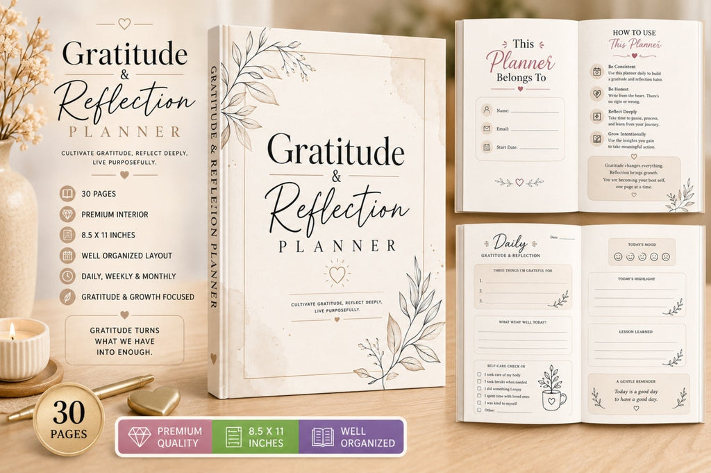 Gratitude And Reflection Planner