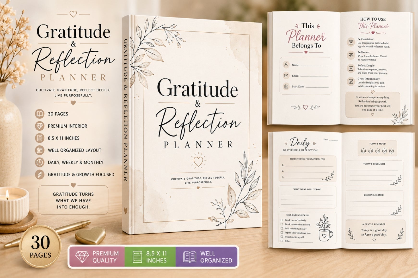 Gratitude And Reflection Planner