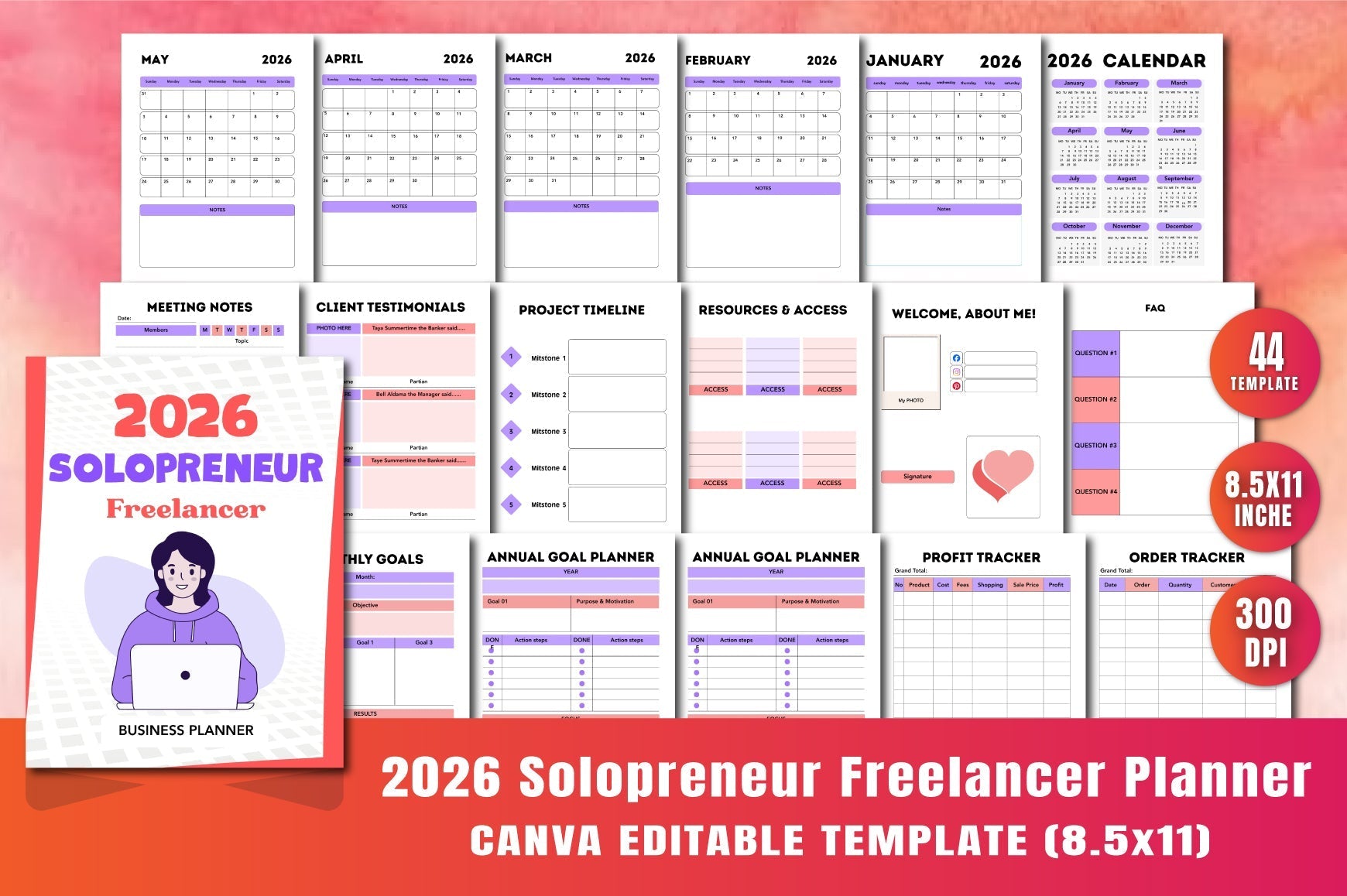 Solopreneur Freelancer Planner