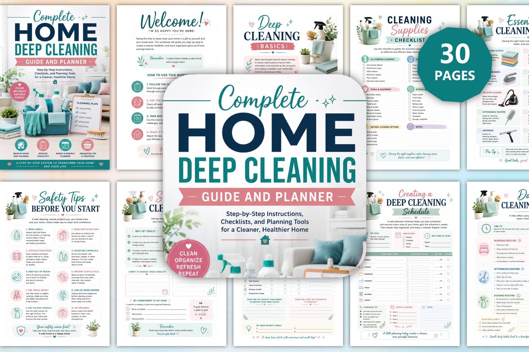 Complete Home Deep Cleaning And Planner
