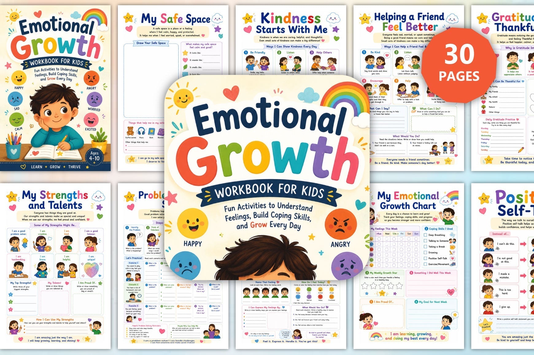 Emotional Growth For Kids Workbook