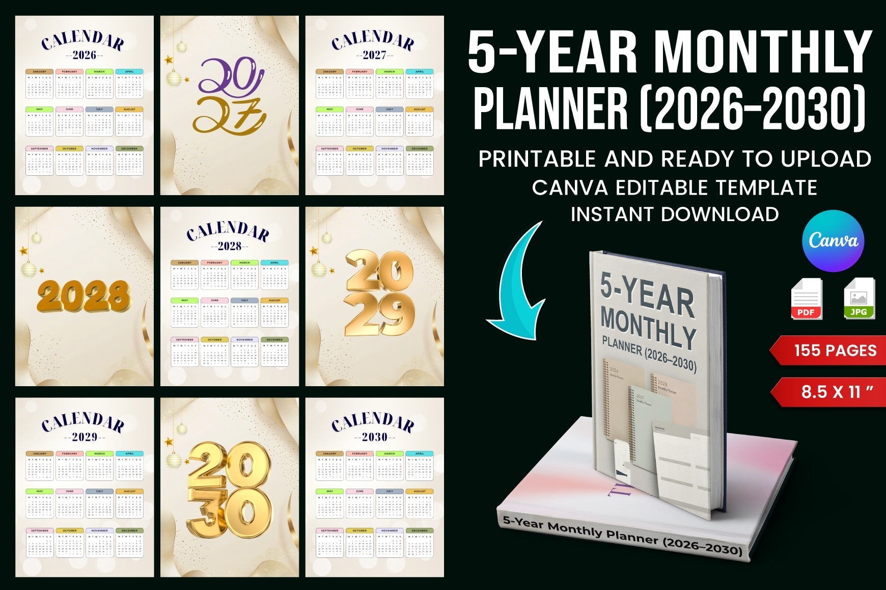 Yearly Monthly Planner