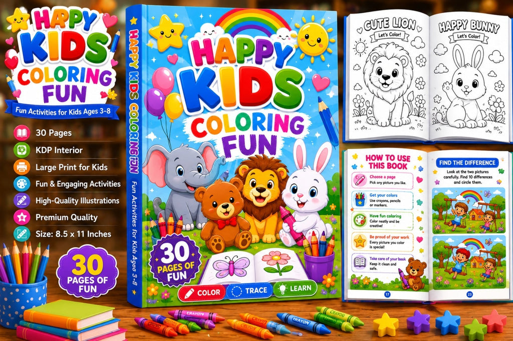 Happy Kids Coloring Fun