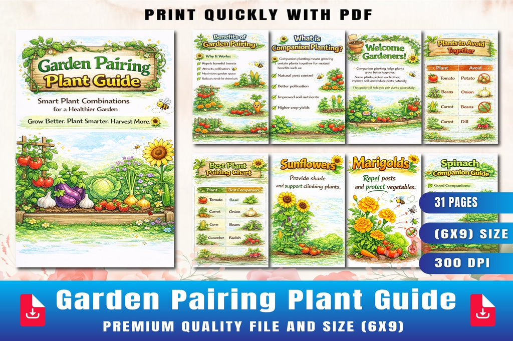 Garden Pairing Plant Guide Planner