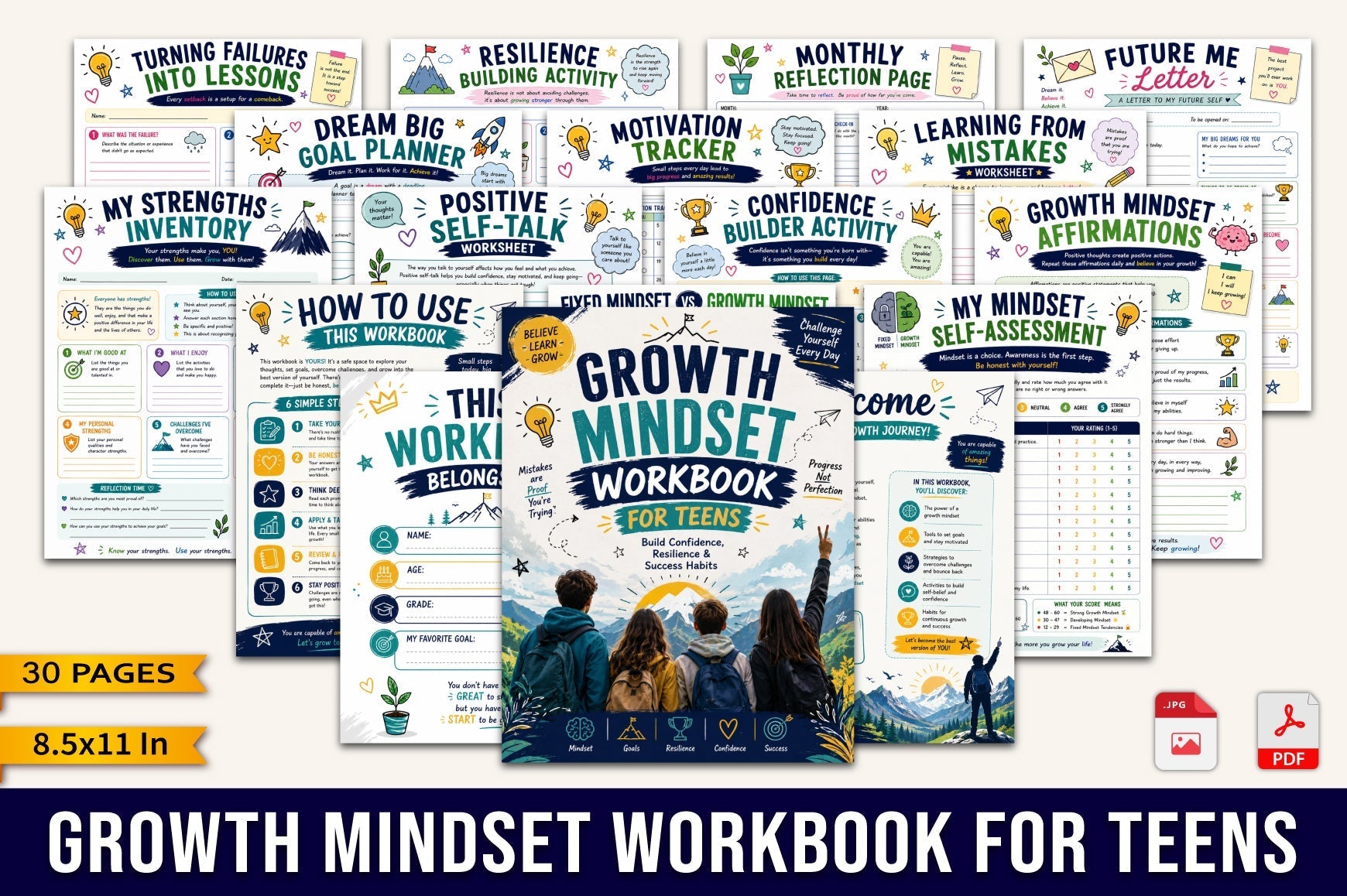 Growth Mindset For Teens Workbook