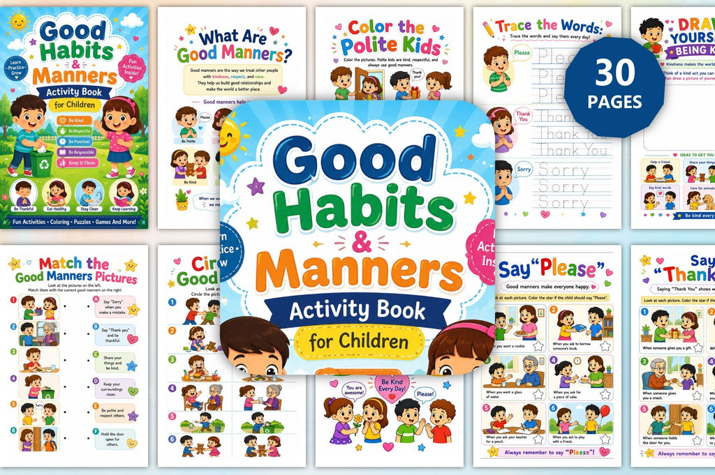 Good Habits Manners Activity For Children Book