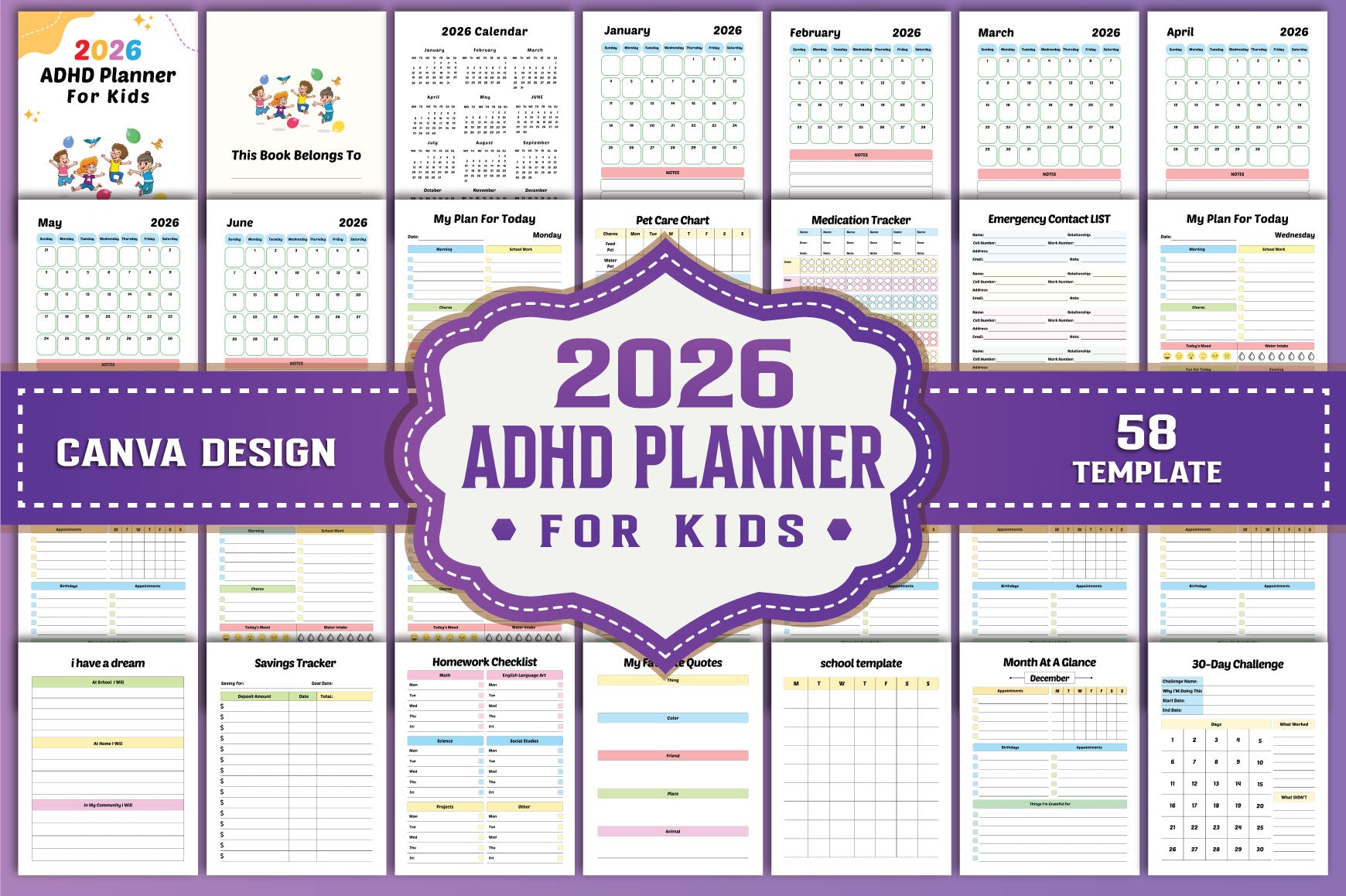 ADHD Planner for Kids Cover
