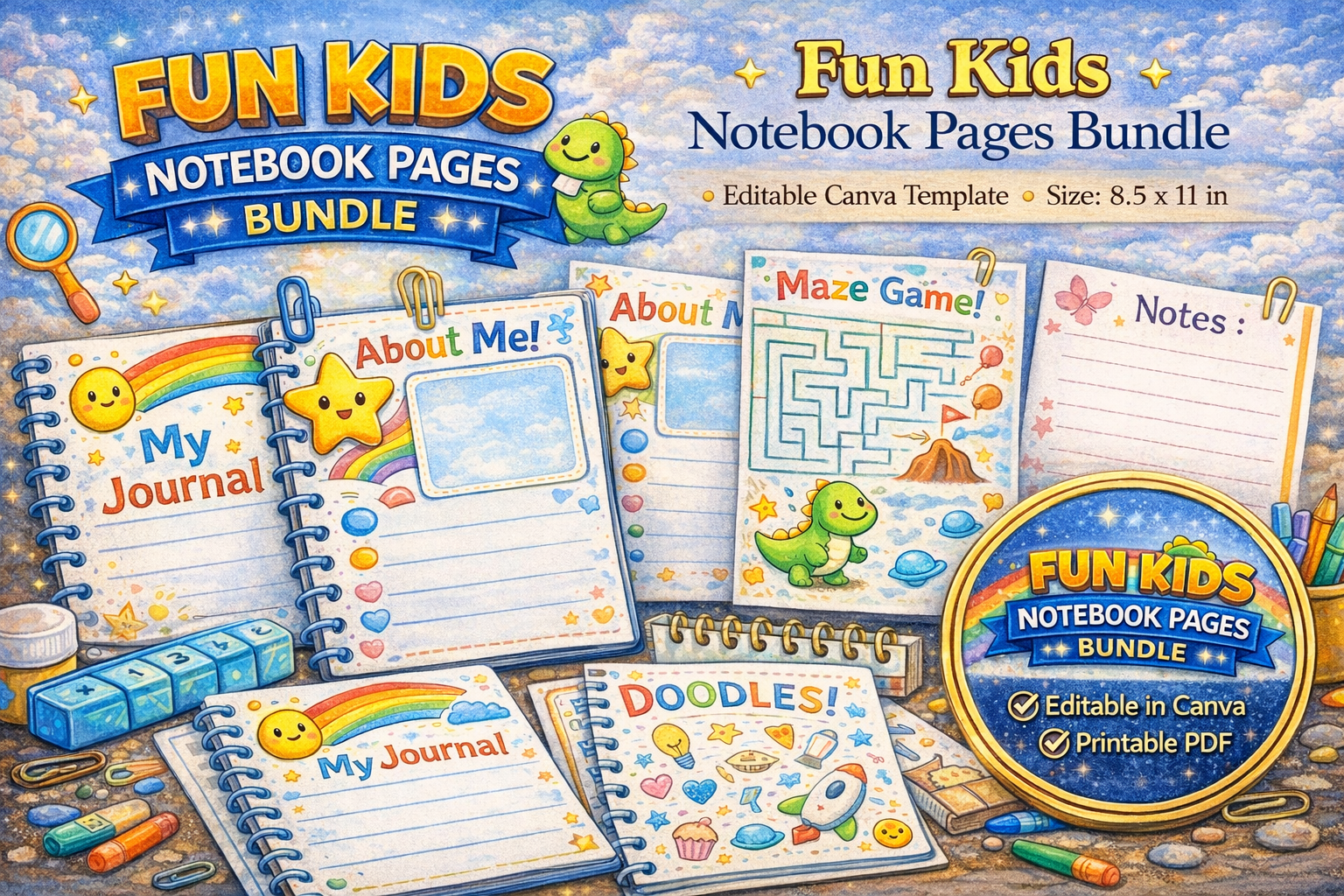 Fun Kids Notebook Journal