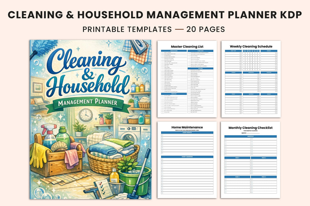Cleaning Household Management Planner