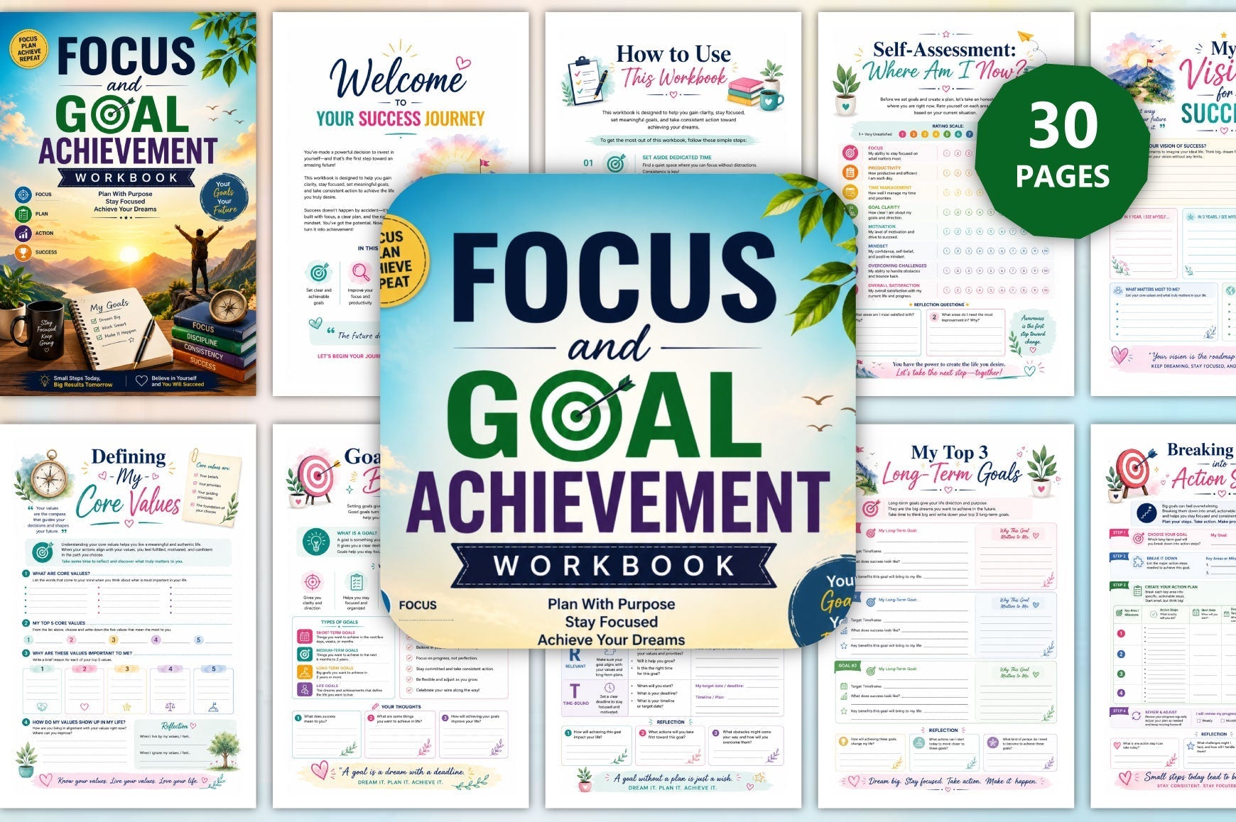 Focus And Goal Achievement Workbook