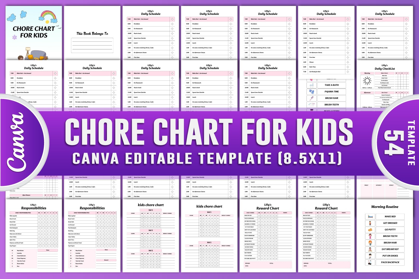 Chore Chart Planner for Kids