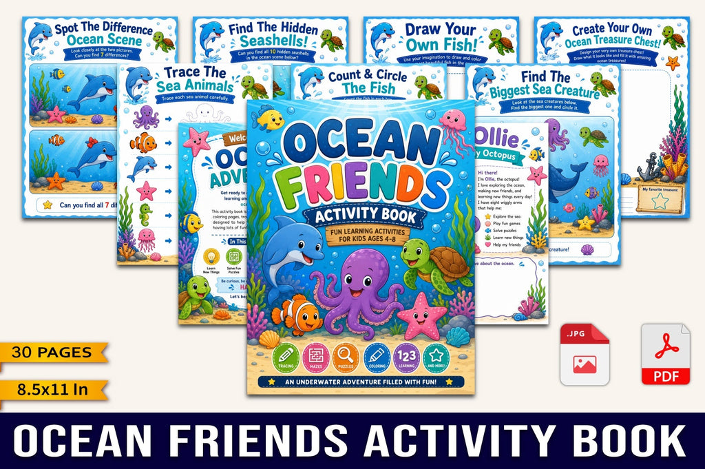 Ocean Friends Activity Book