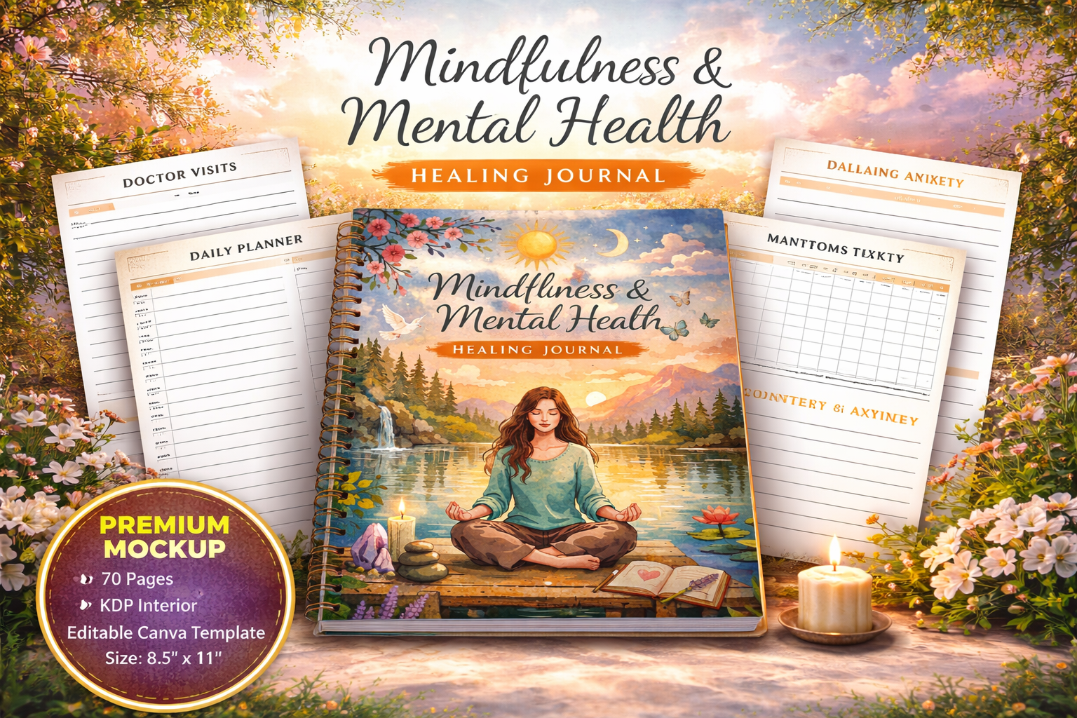 Mindfulness Mental Health Healing Journal