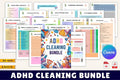 ADHD Cleaning Tips and Strategies cover with printable cleaning guide