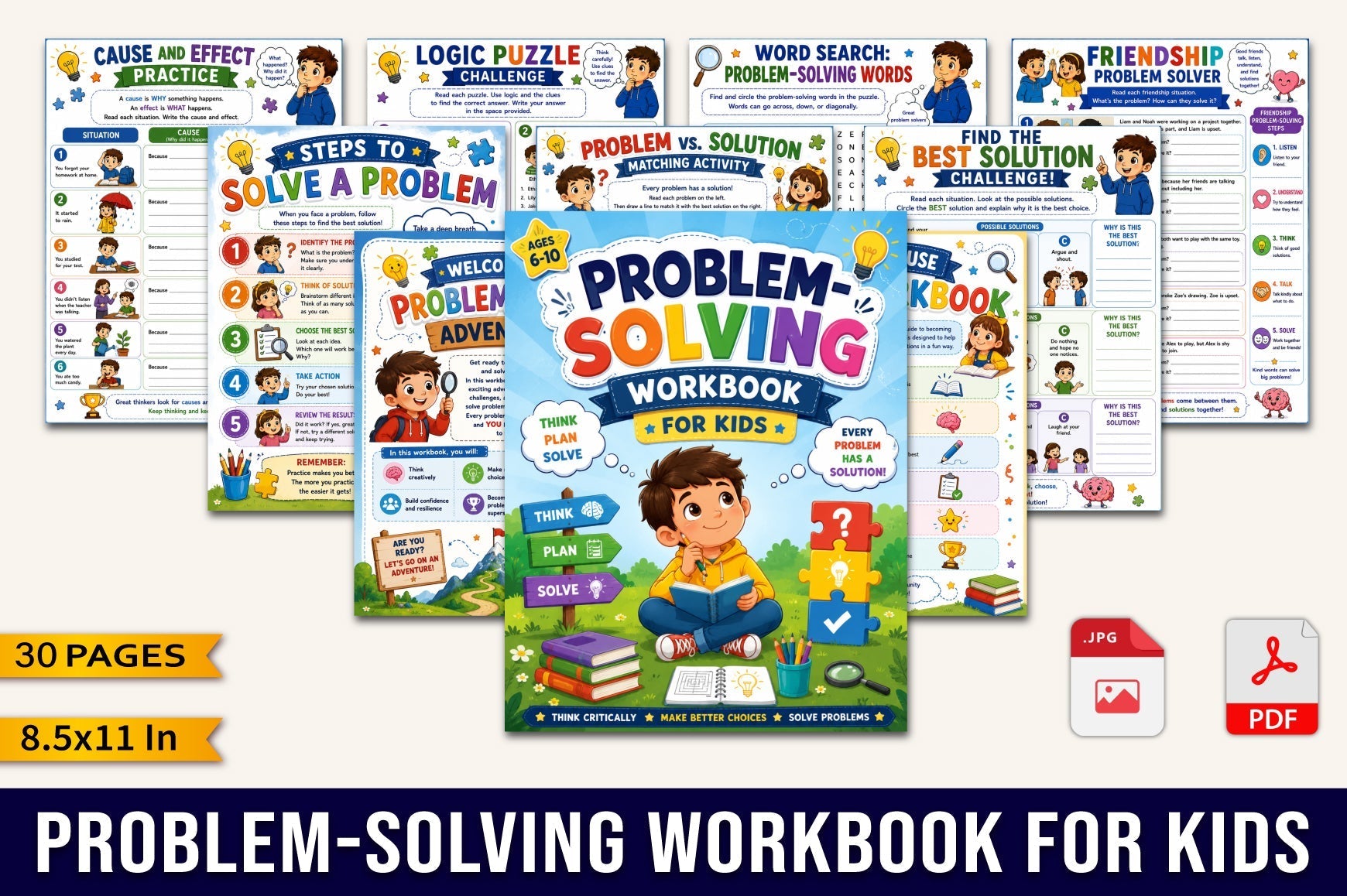 Problem Solving For Kids Workbook