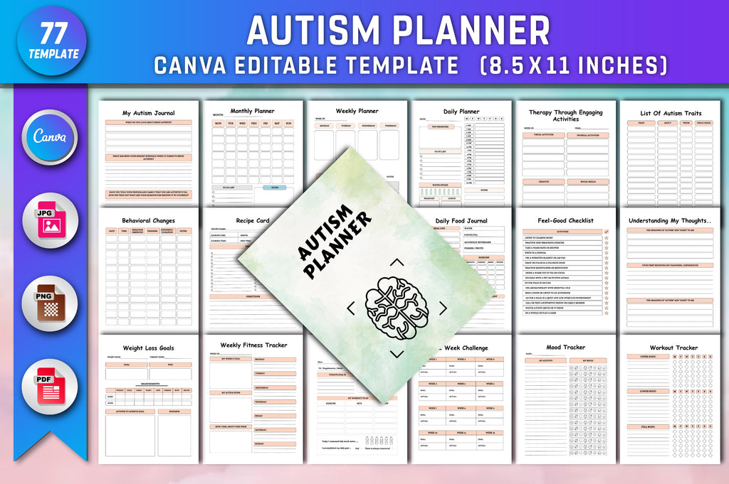 Autism Planner Guide Cover Mockup
