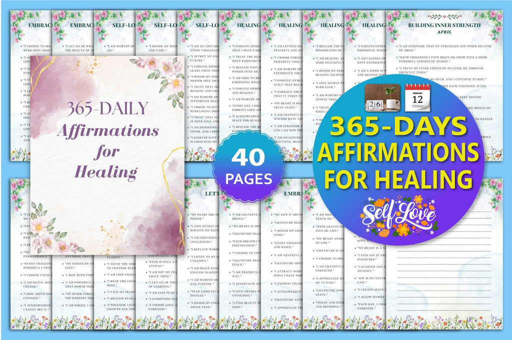 Days of Affirmations for Healing Planner