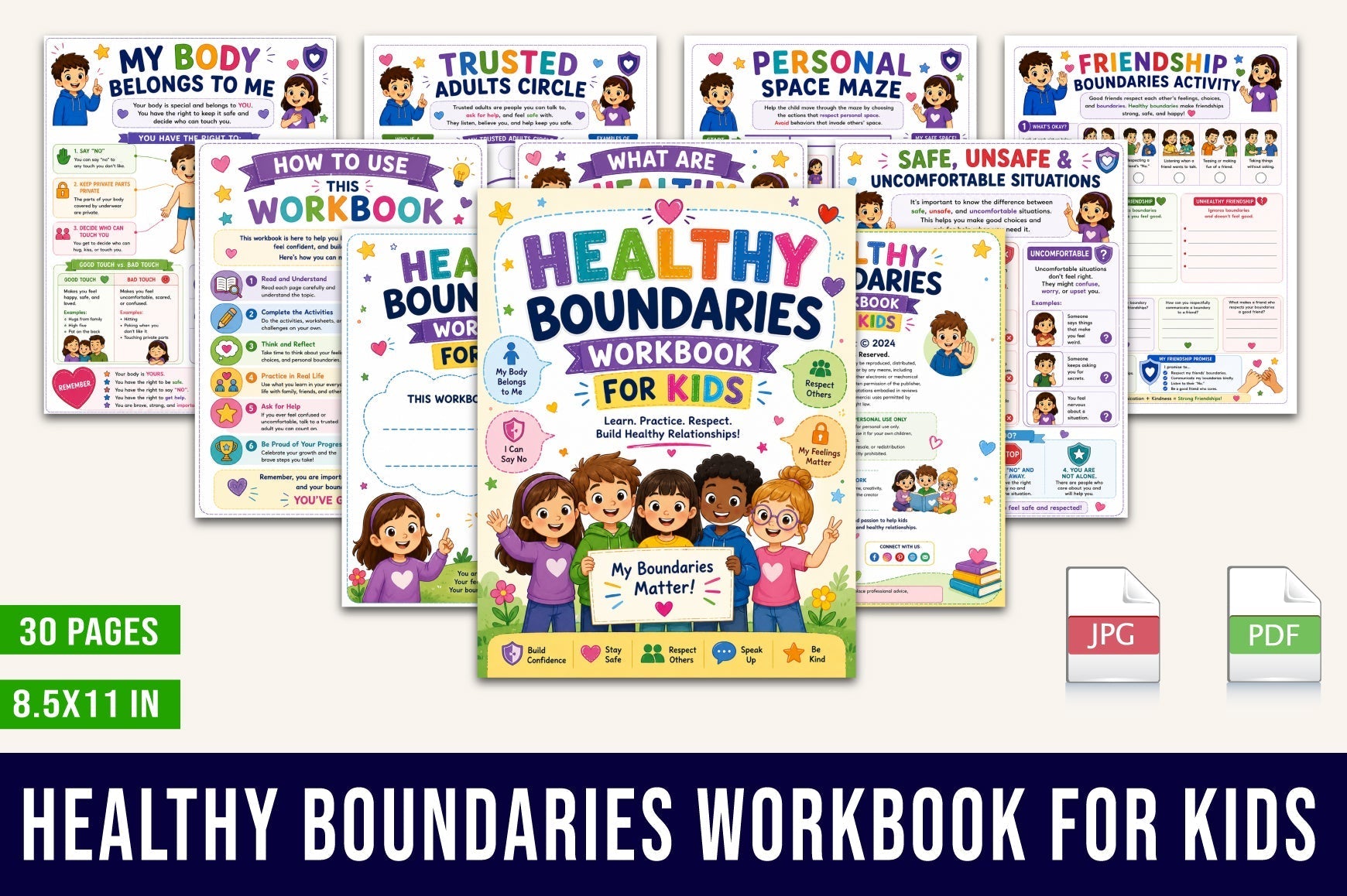 Healthy Boundaries For Kids Workbook