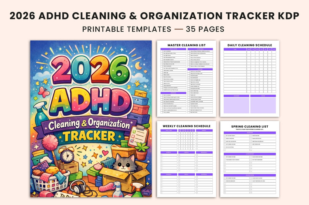 ADHD Cleaning Planner for Effective Organization Cover