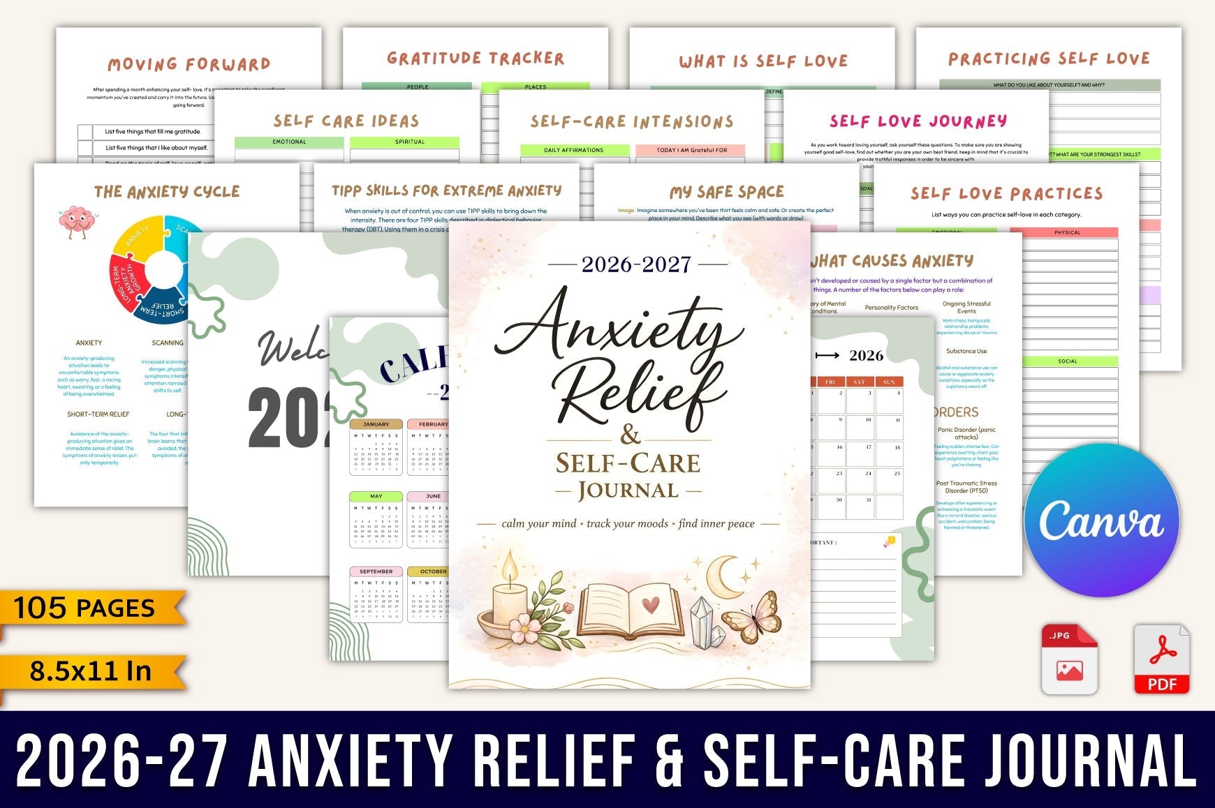 Anxiety Relief Self-Care Journal