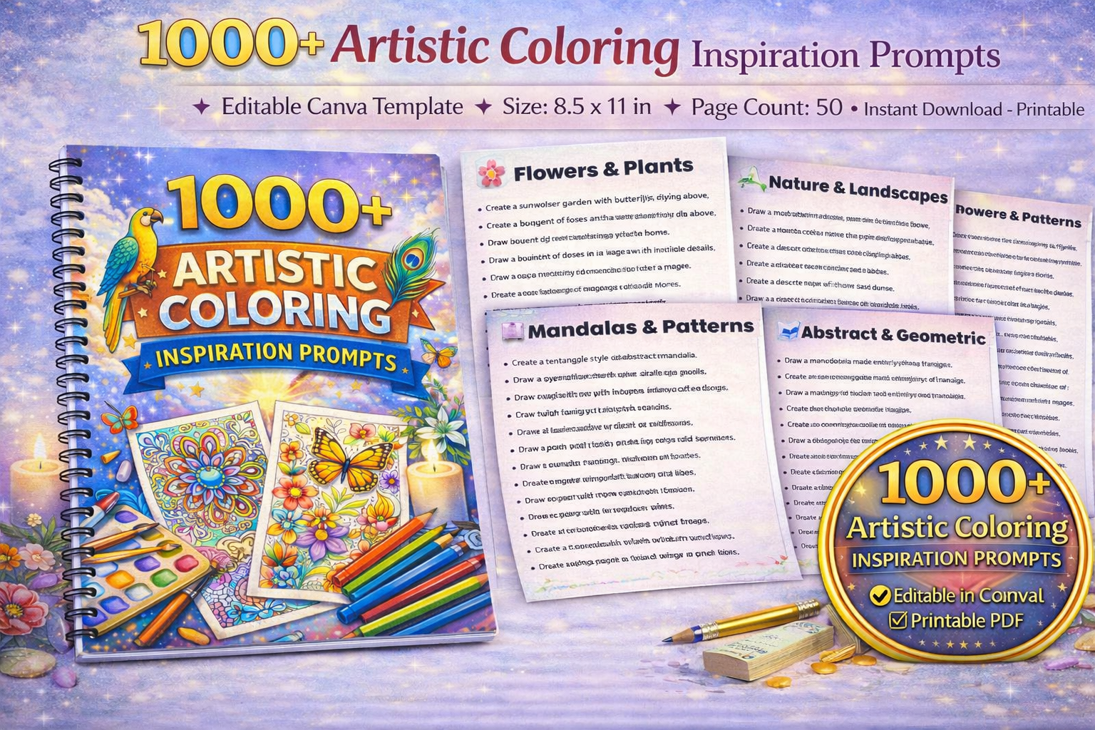 Artistic Coloring Inspiration Prompts