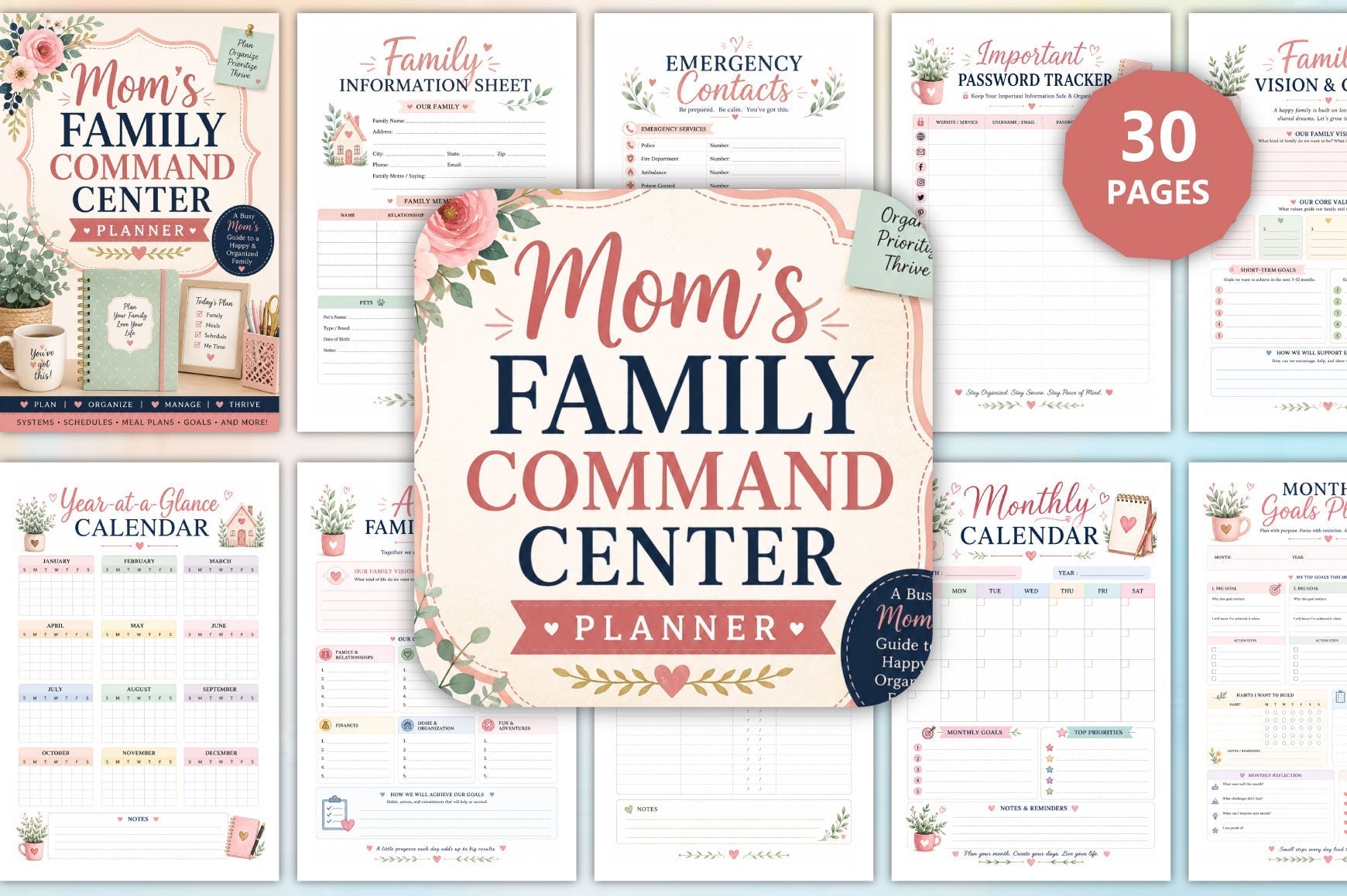 Mom Family Command Center Planner