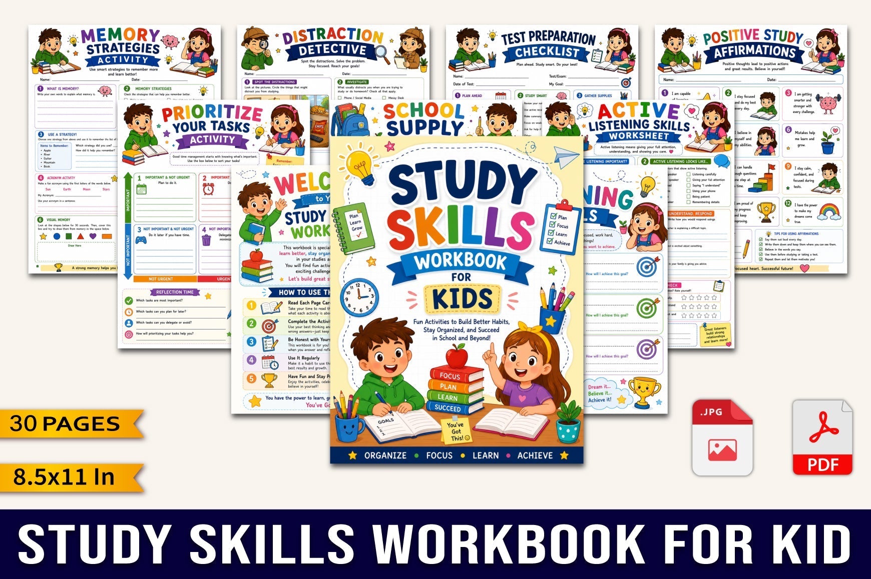 Study Skills For Kid Workbook