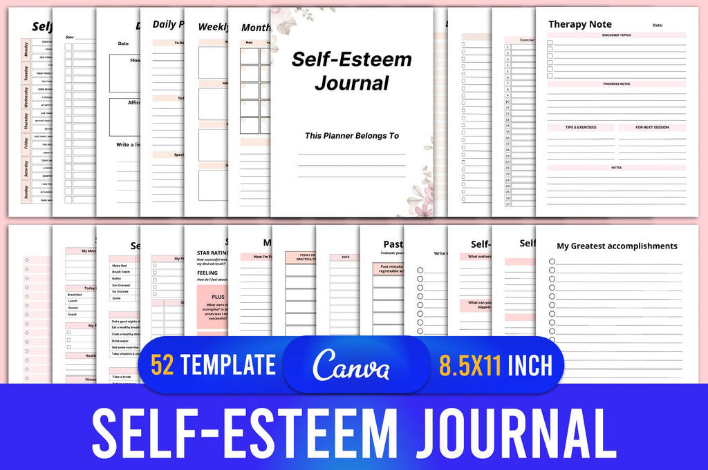 Self Esteem Journal for Personal Growth
