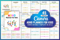 ADHD Planner for Kids printable planner cover for children