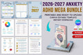 Anxiety ADHD Mega Journal cover with printable mindfulness and planner pages