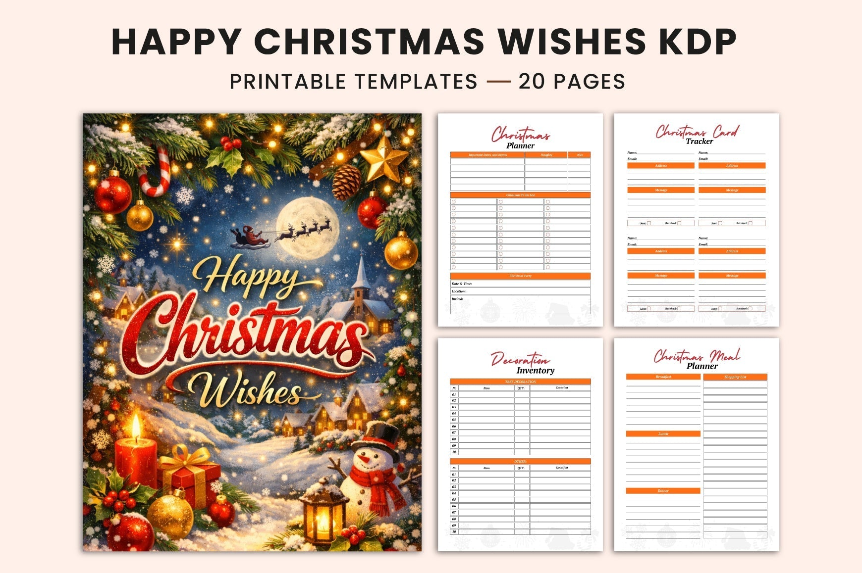 Happy Christmas Wishes Planner
