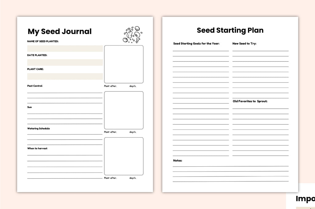 Seed Plant Growth Planner Guide
