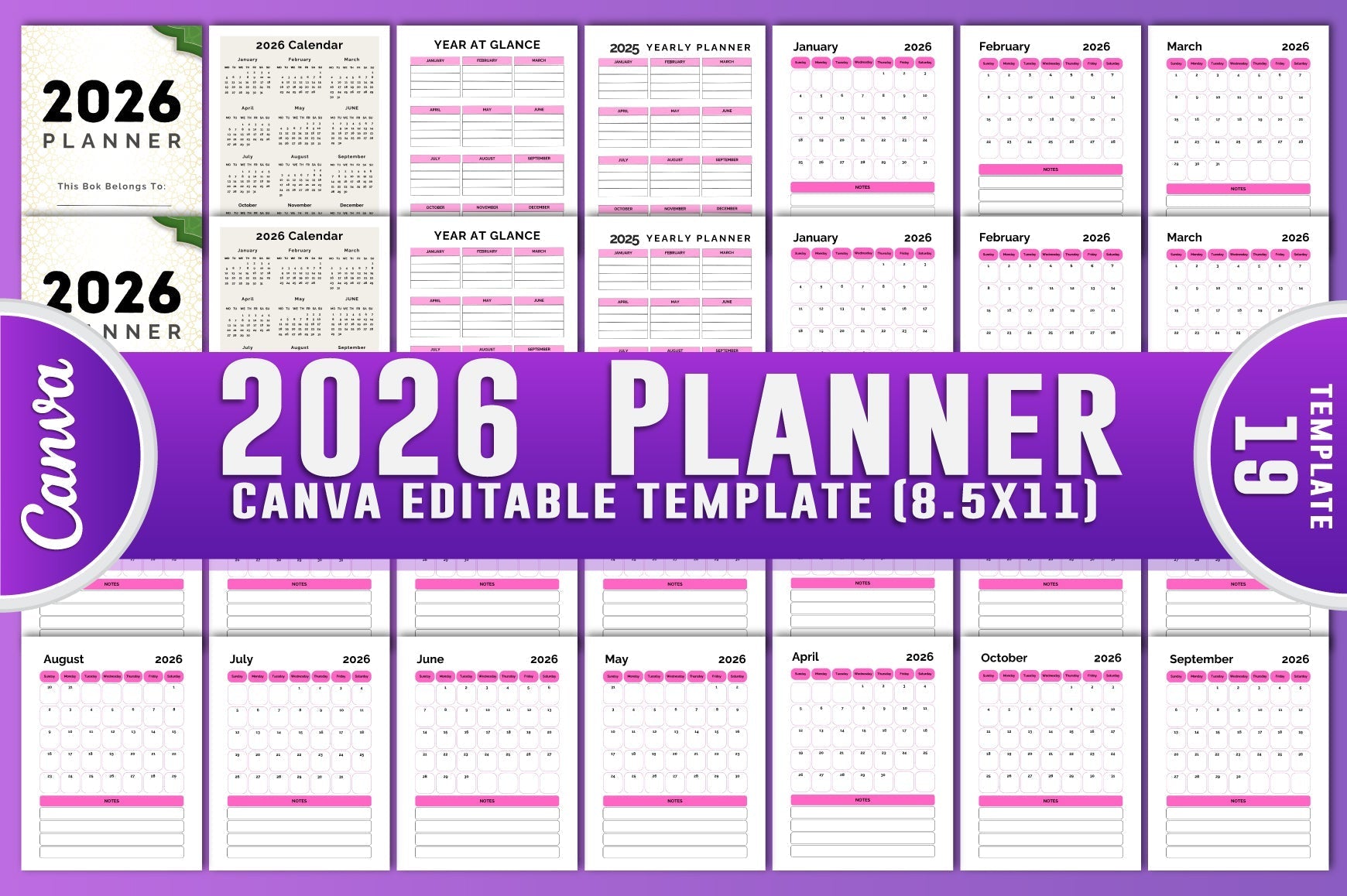 Editable Canva Planner
