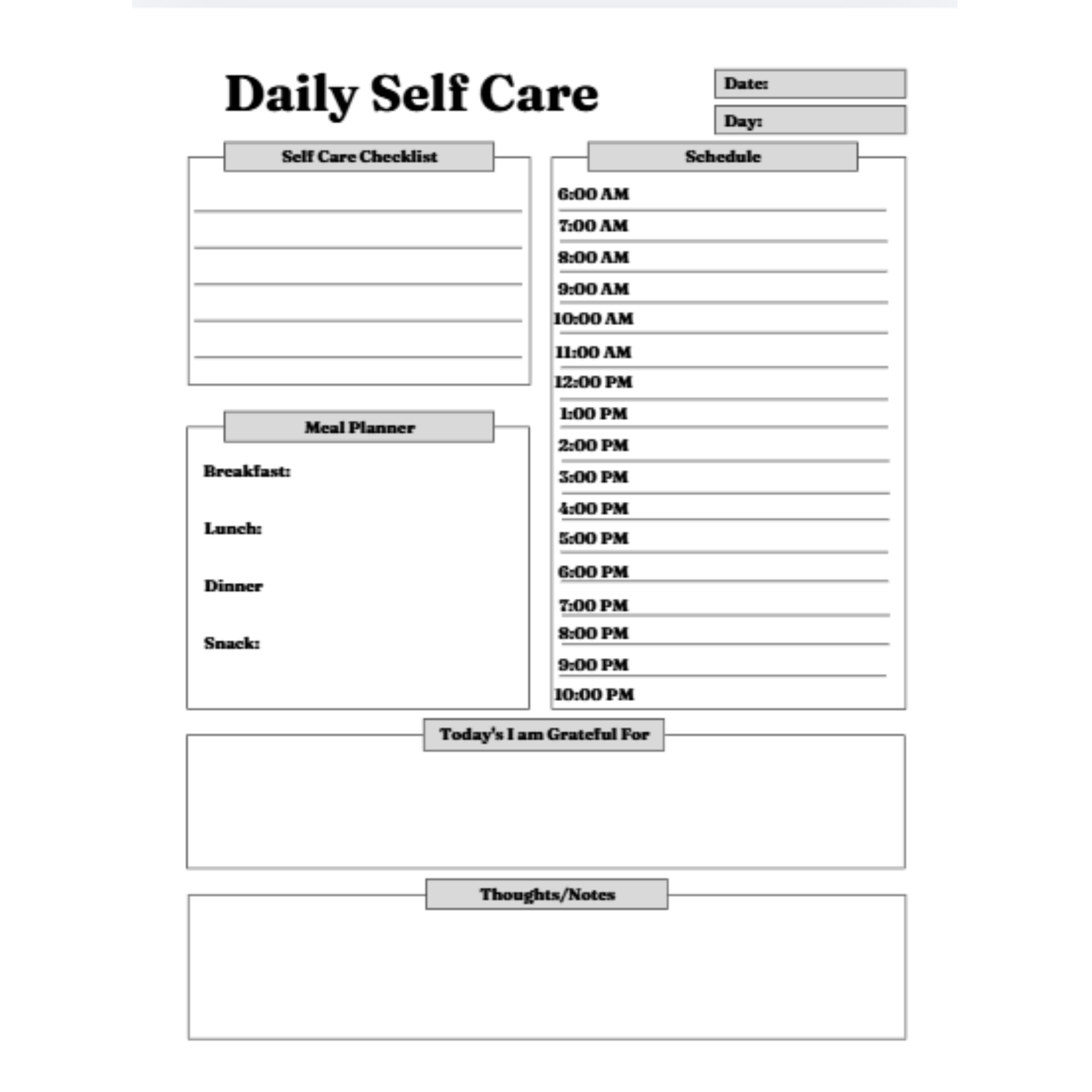 Mental Health and Self Care Planner Bundle