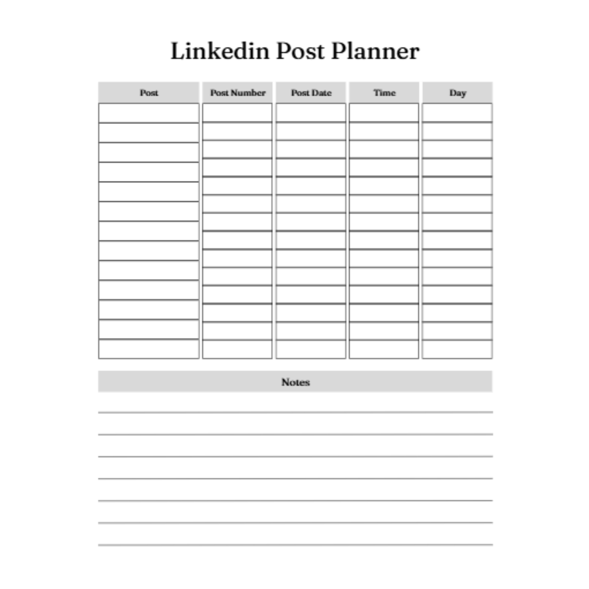 LinkedIn Post Planner Bundle