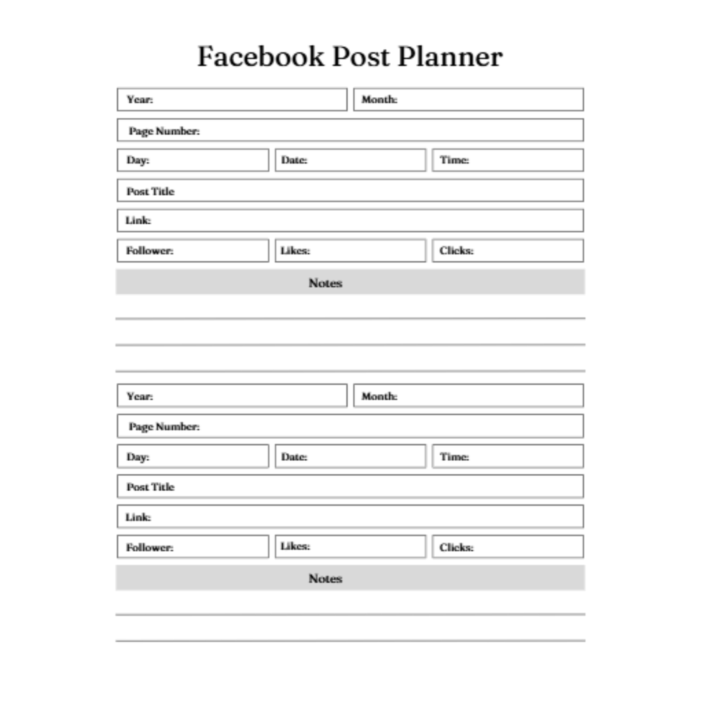 Facebook Post Planner Bundle