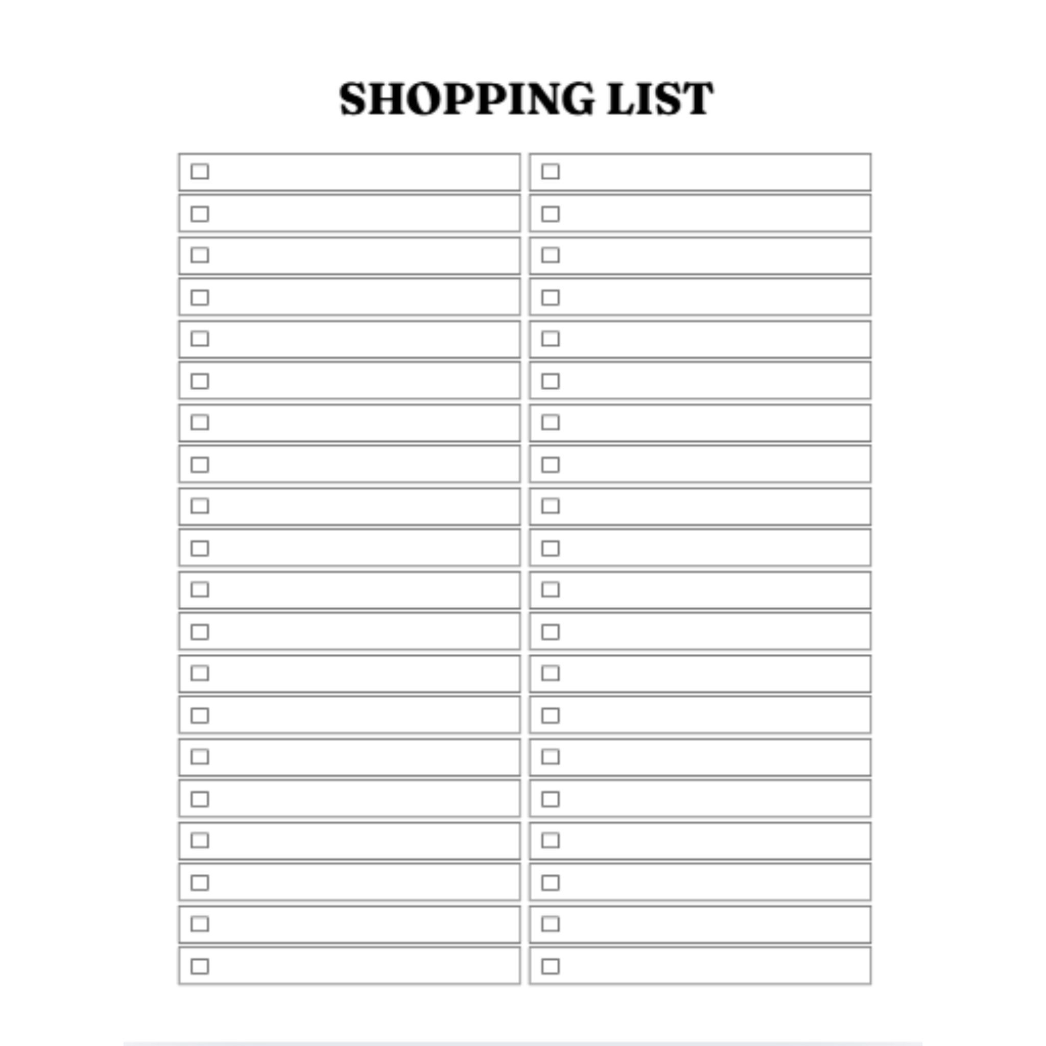 Shopping List Bundle