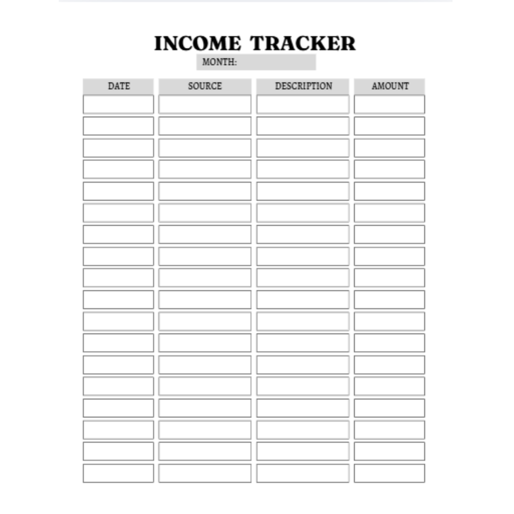 Income Tracker Bundle
