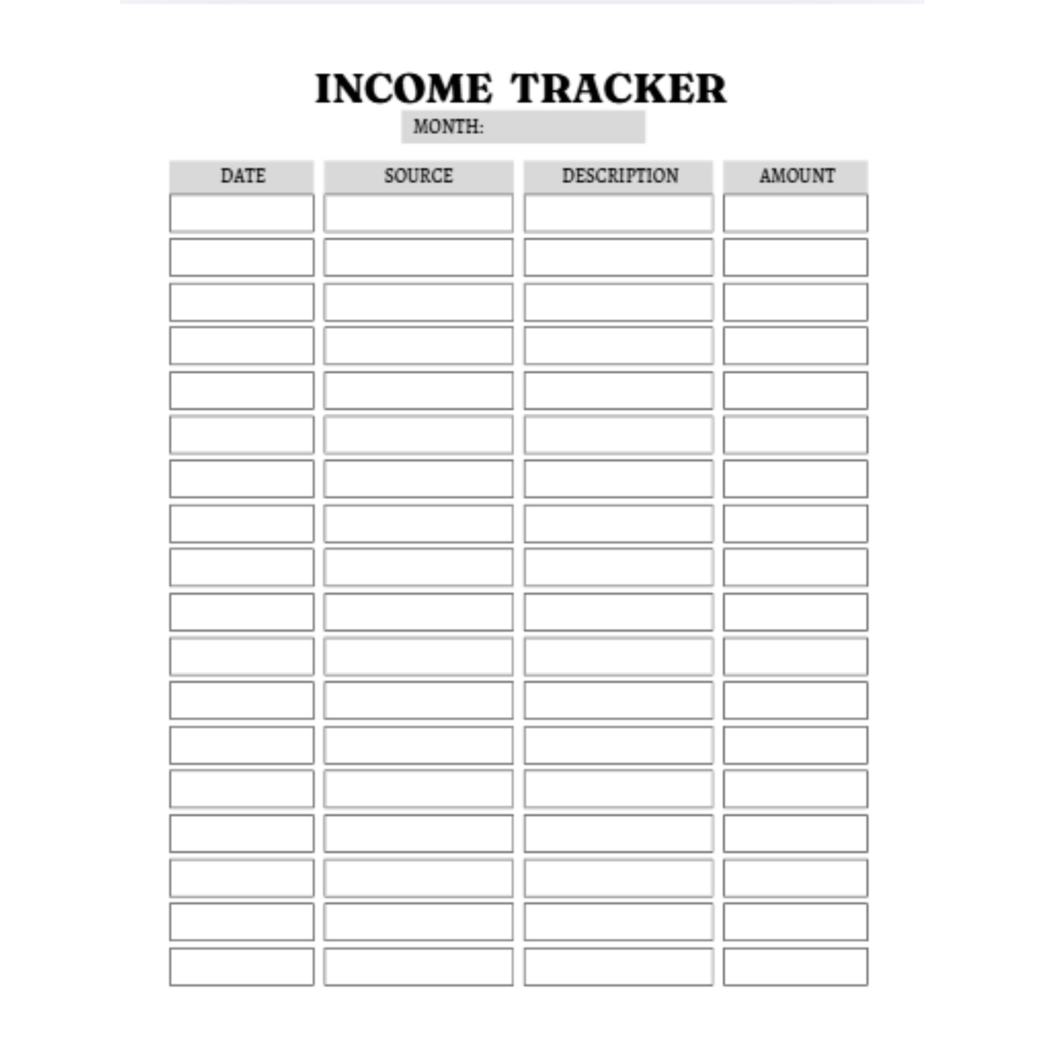 Income Tracker Bundle