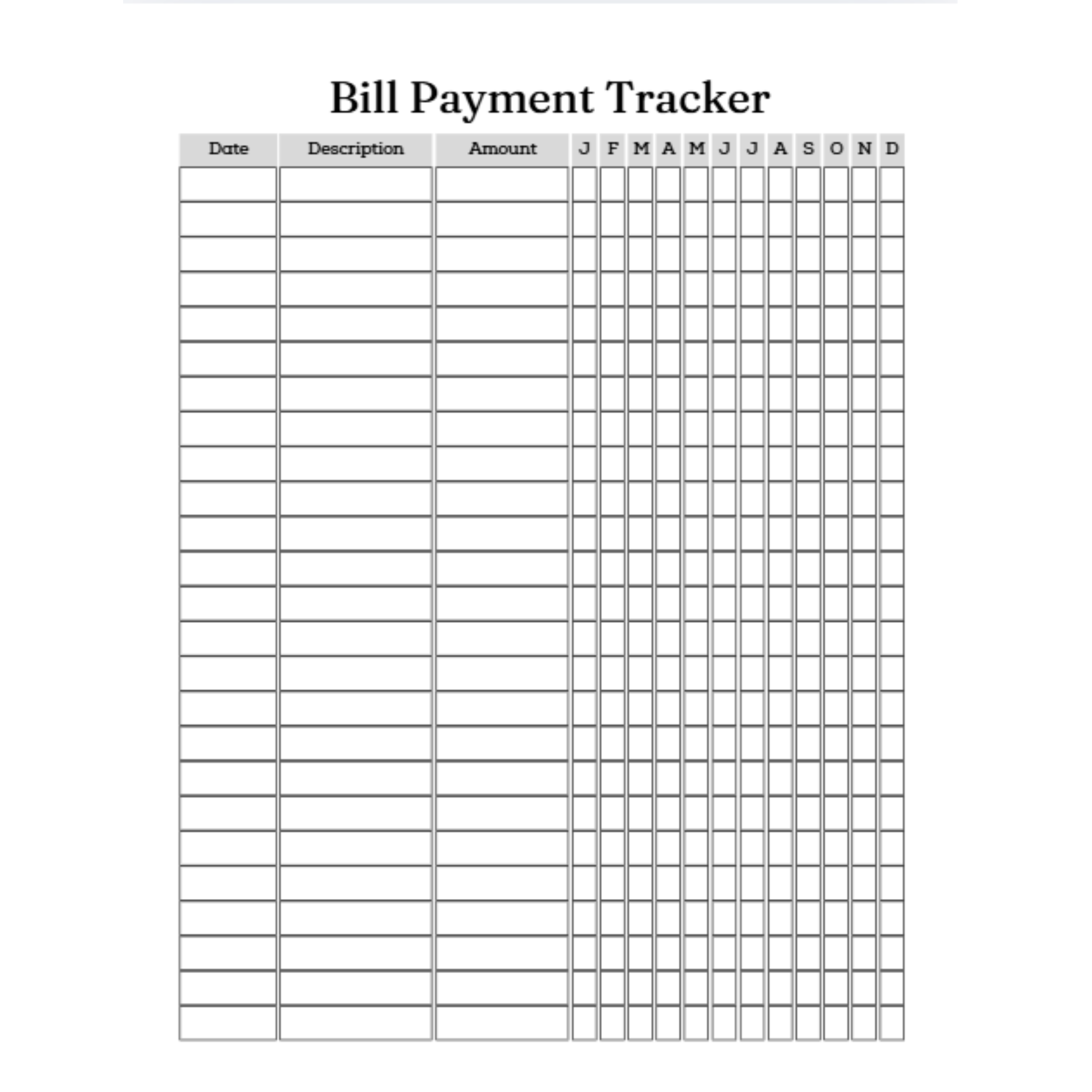 Bill Payment Tracker Bundle