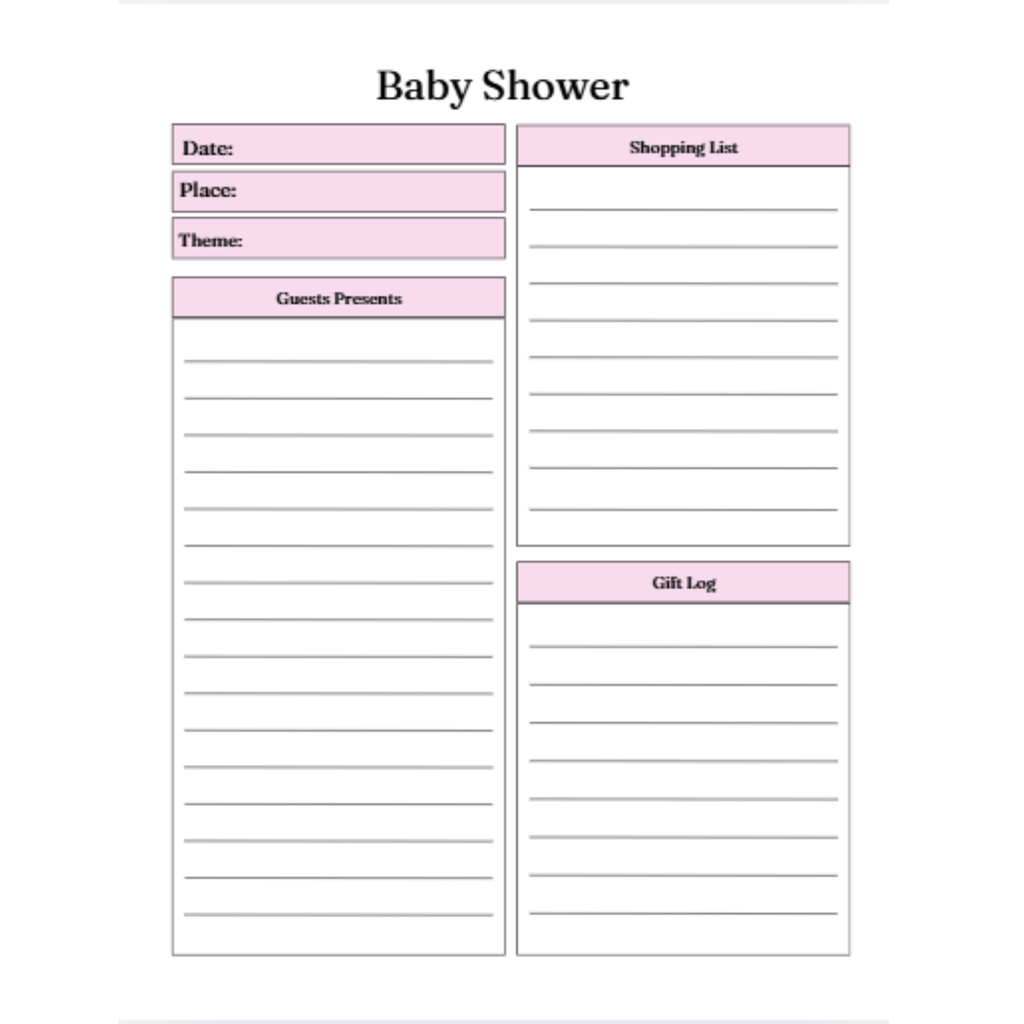 Baby Shower Notebook Bundle