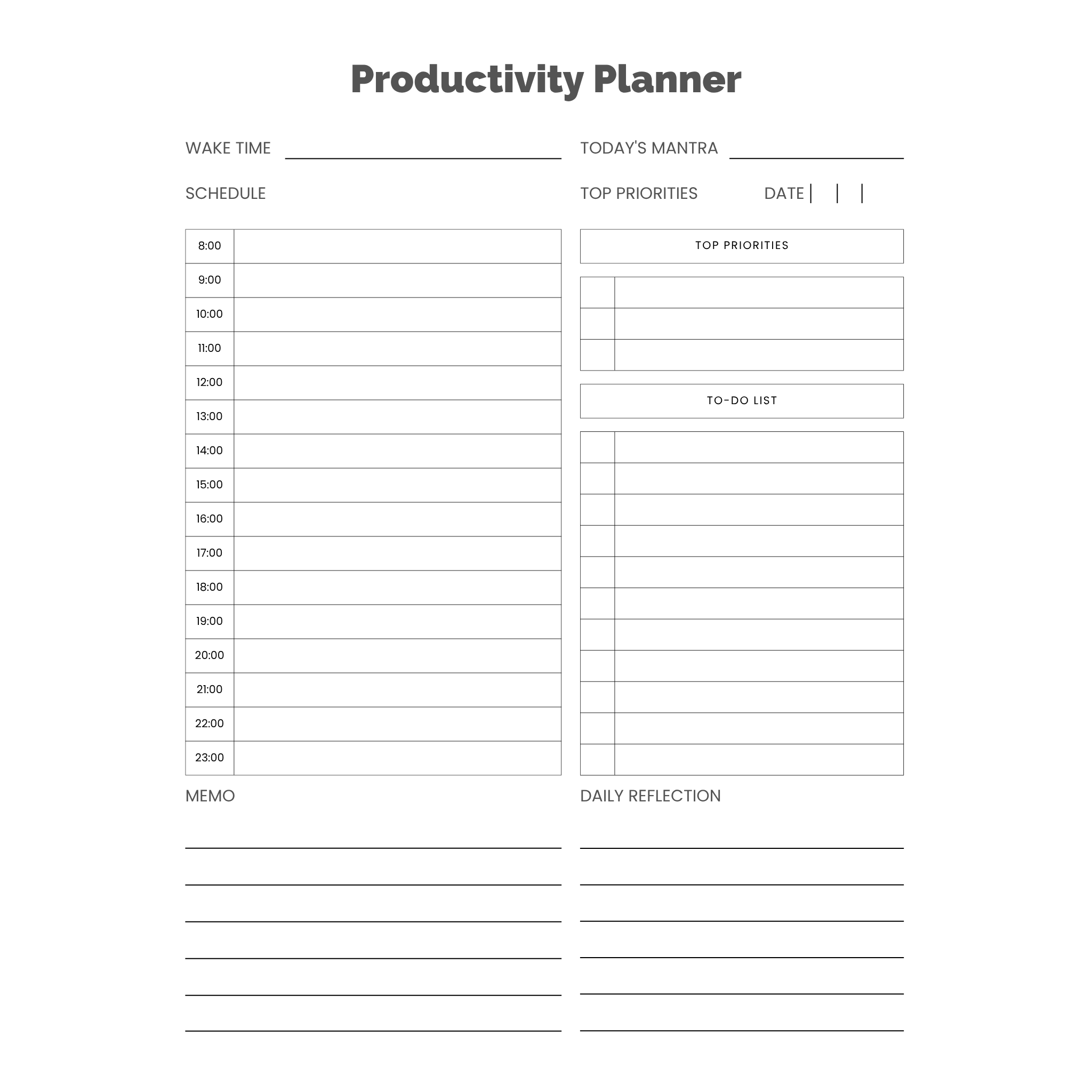Productivity Planner Bundle