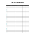 Daily Sign in Sheet Bundle