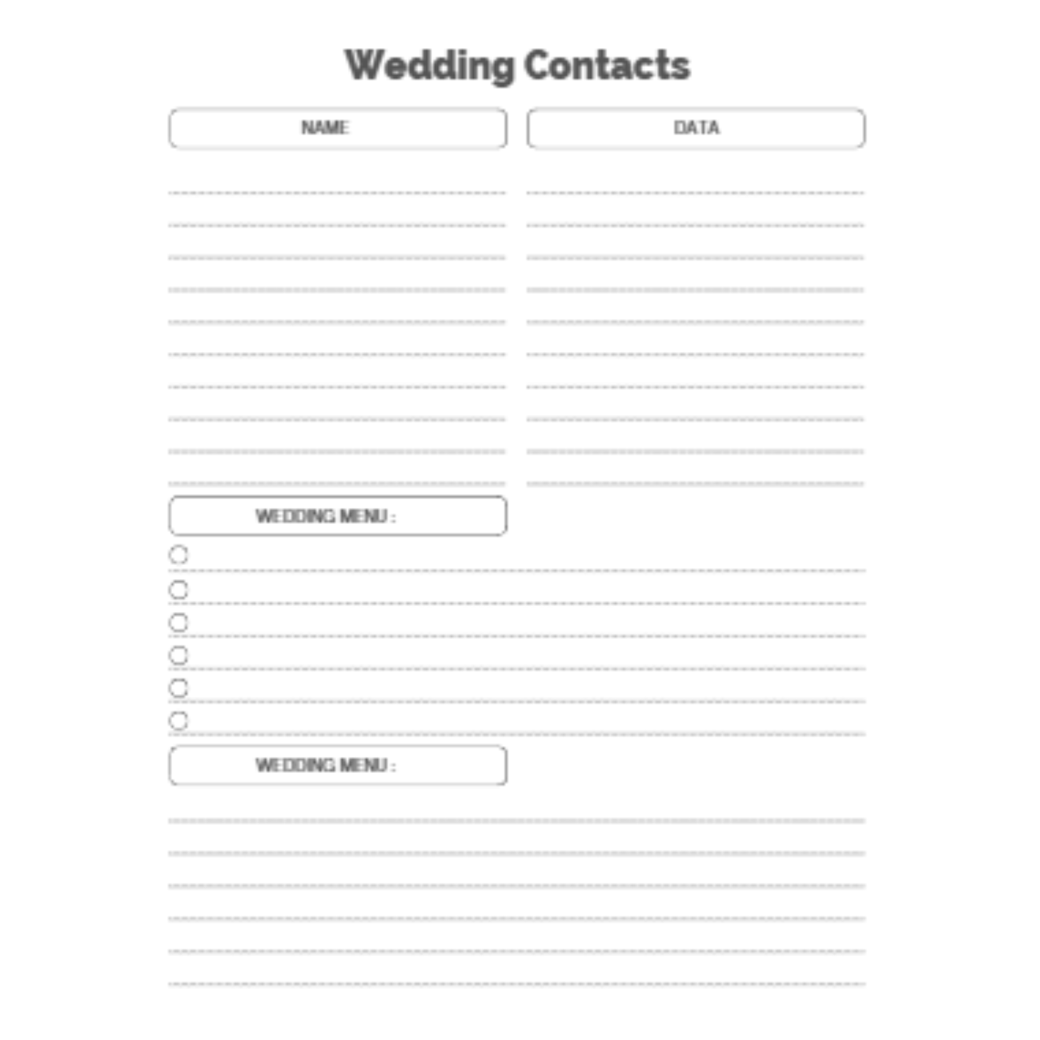 Wedding Contacts Bundle