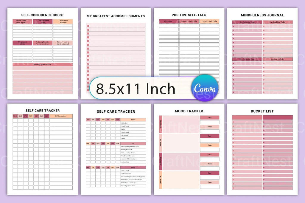 ADHD Printable Planner brain dump and thought organizer pages