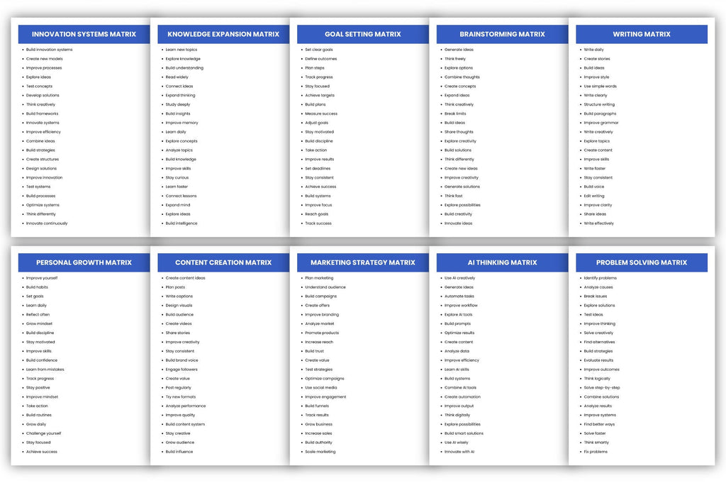 Creative Matrix Prompts