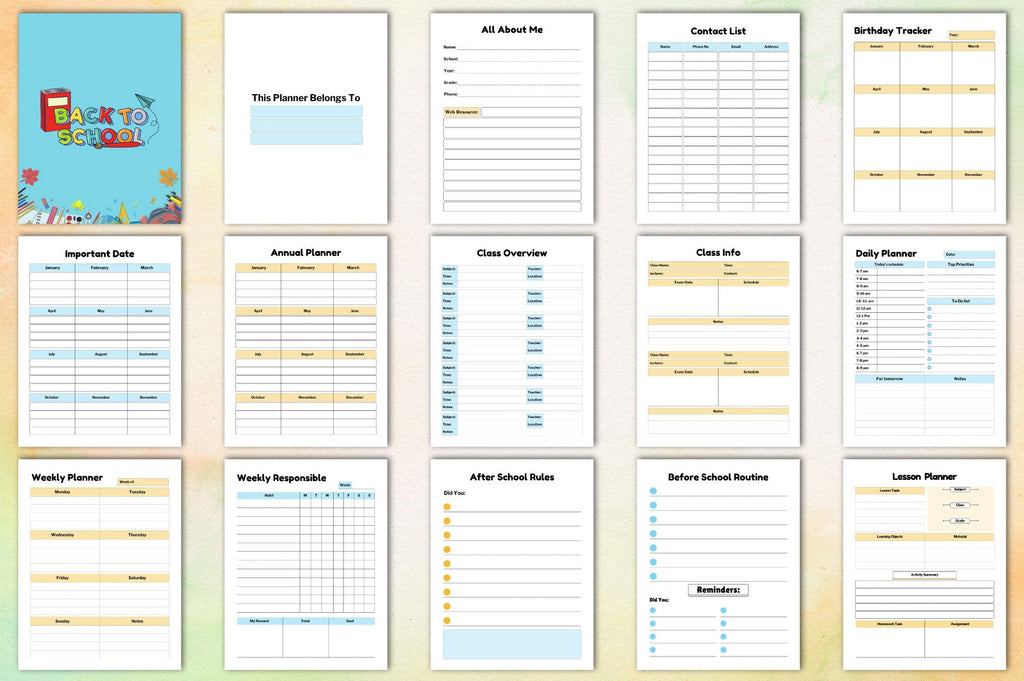 Back to School Planner