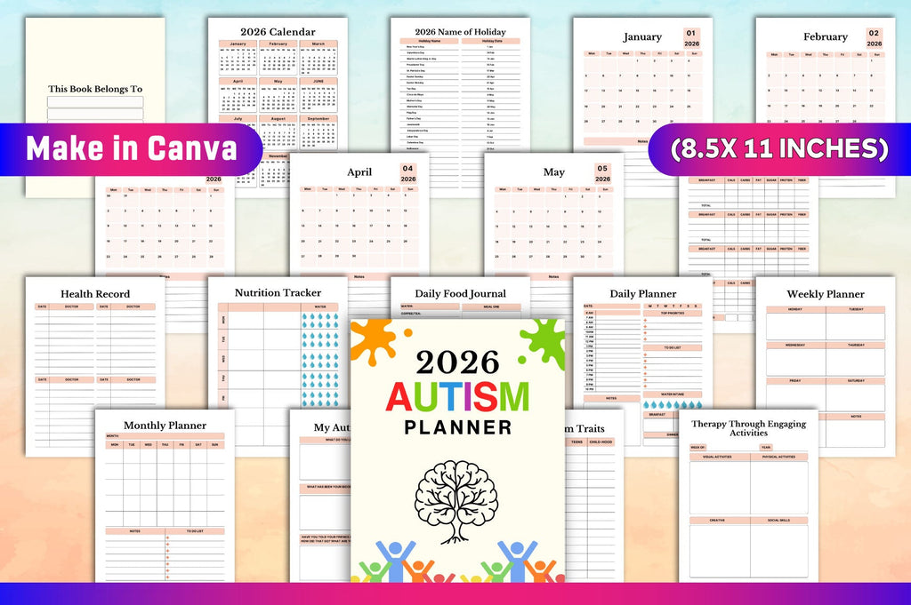 Autism Planner Guide Worksheets
