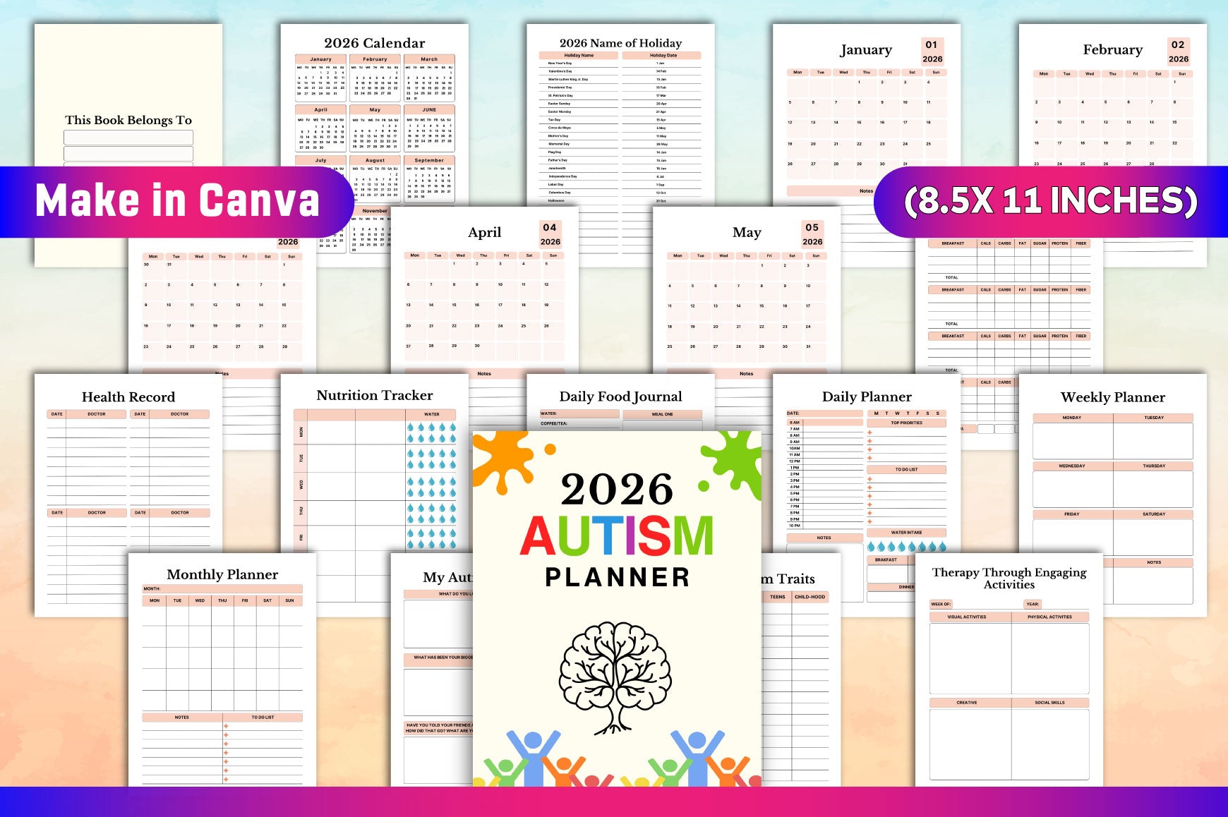 Autism Planner Guide Worksheets
